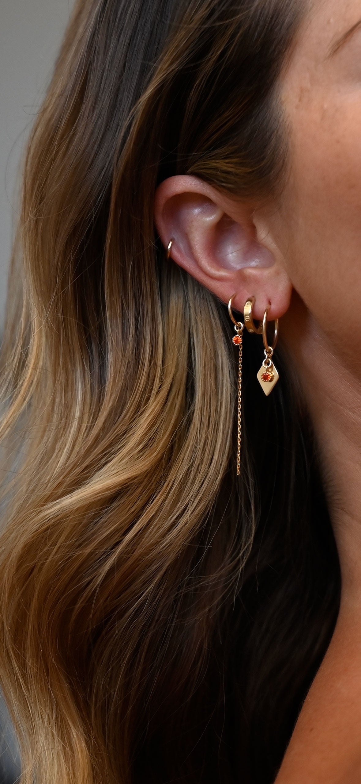 Tangerine Gold Hoops