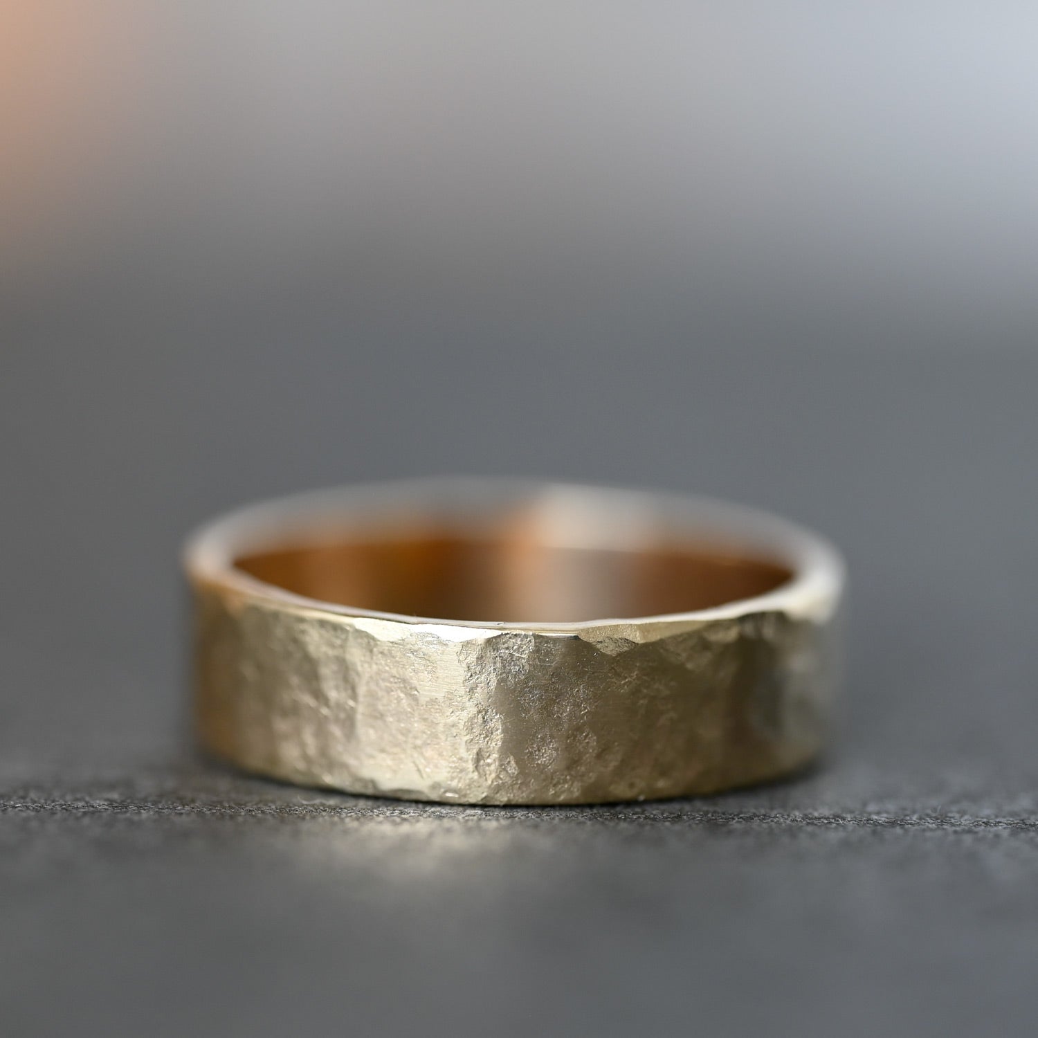 Textured Gold Wedding Band