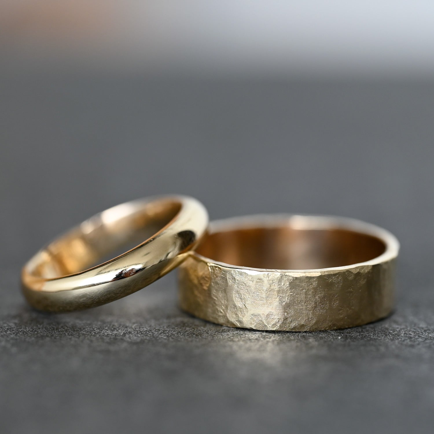 Textured Gold Wedding Band