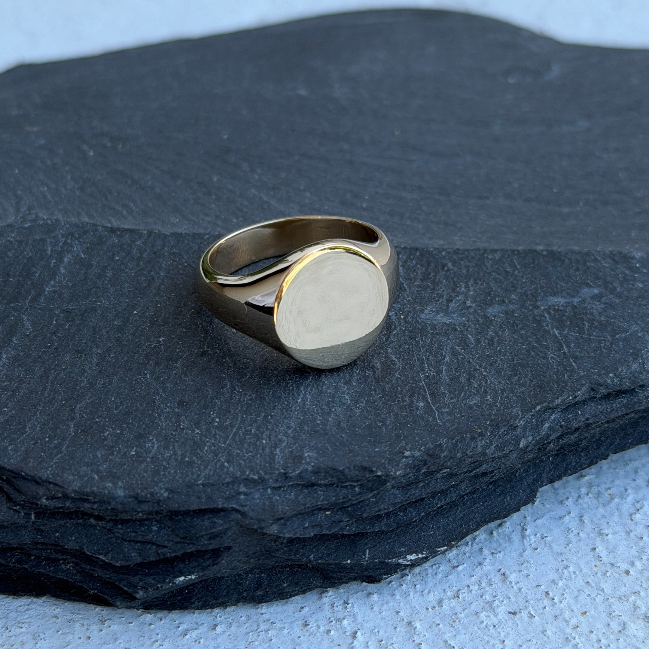 Solid Gold Classic Oval Signet Ring