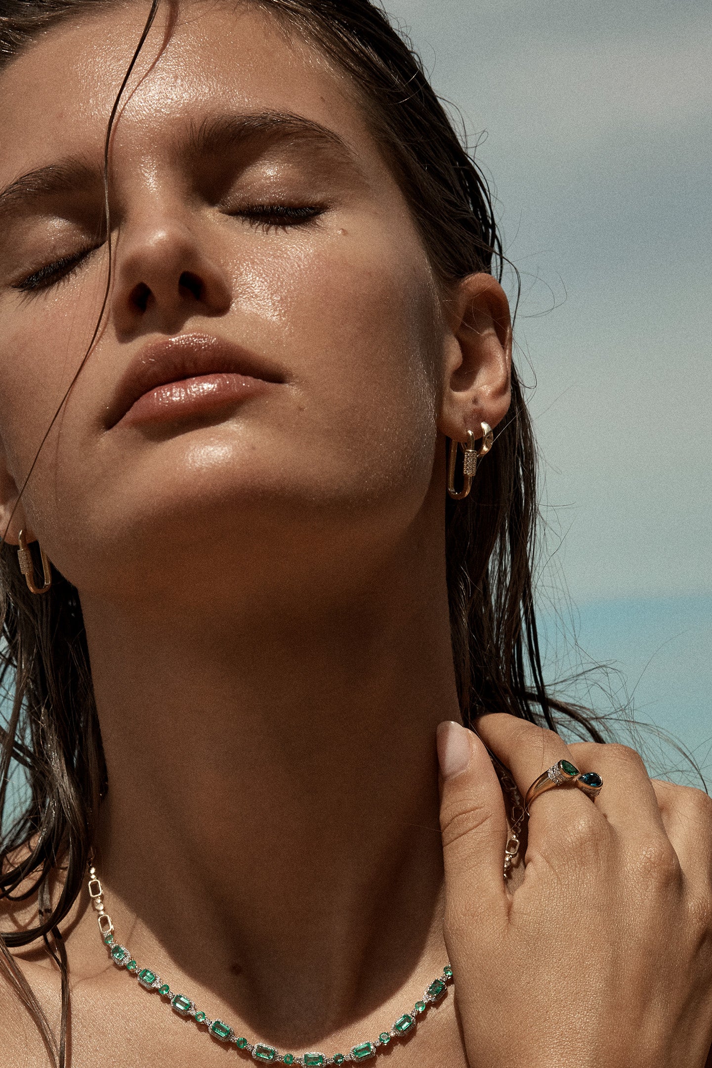 Emerald & Sapphire Ring 18k Gold | The Odyssey Ring