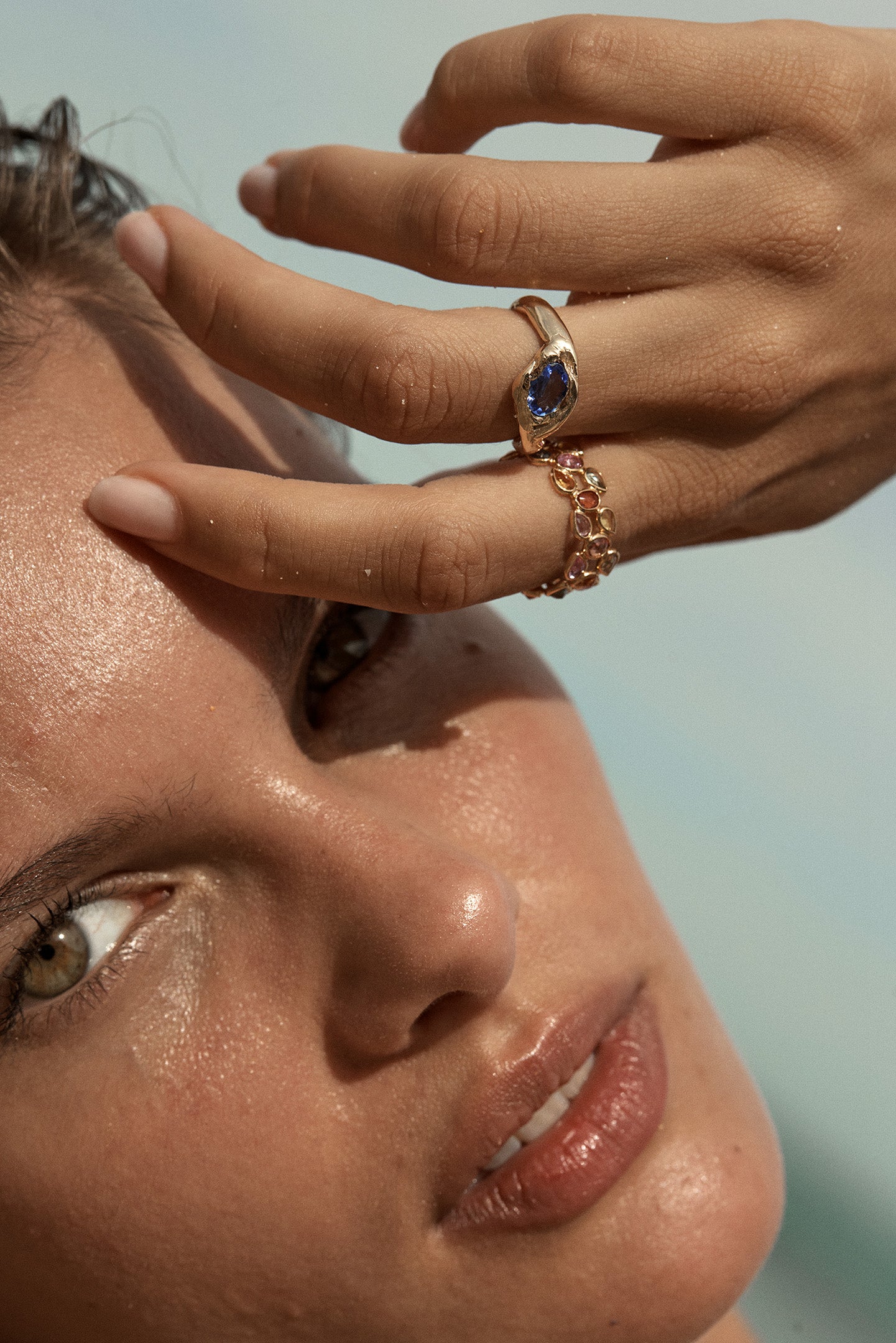 The Oracle Ring - handcrafted 9ct gold ring with oval tanzanite gemstone by Astrid Montague