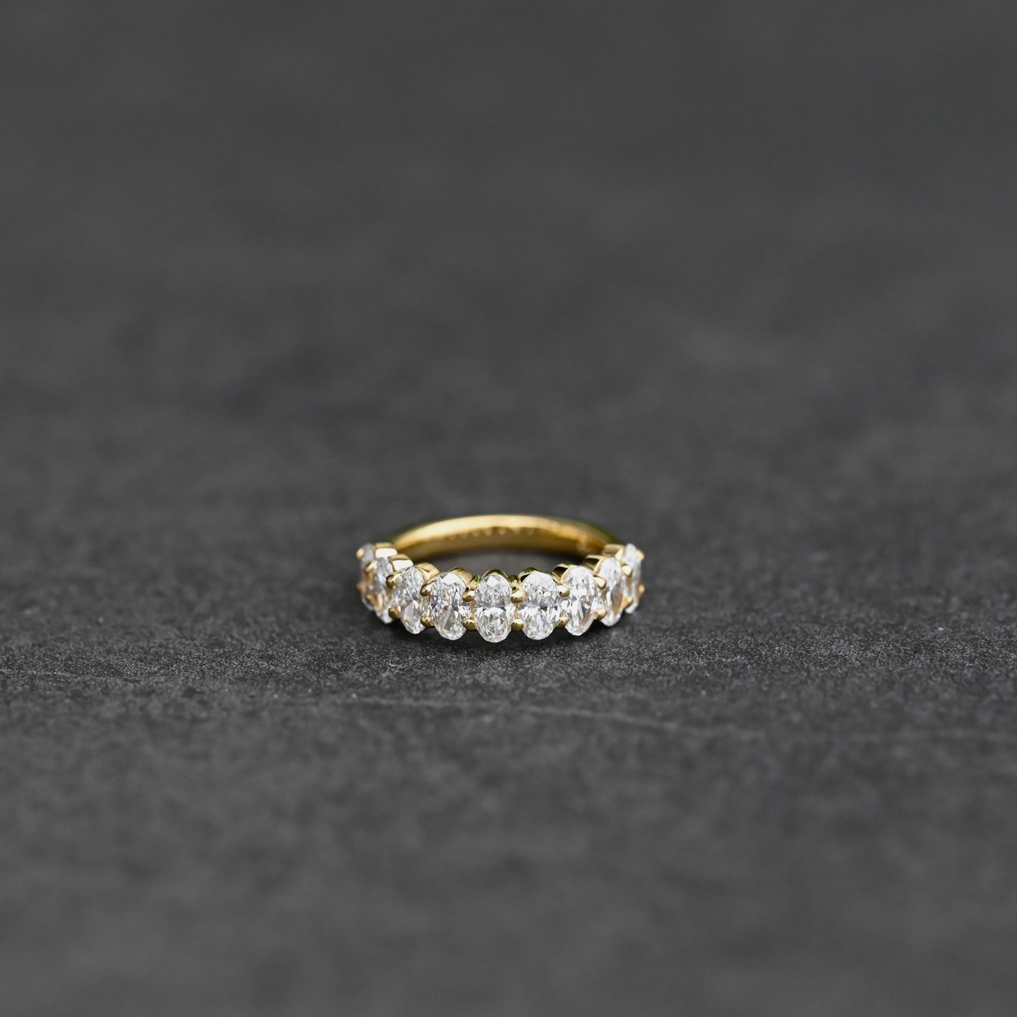 Oval Diamond Half-Eternity Band