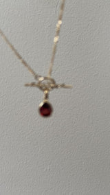 Scarlet Vintage T Bar Necklace