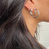 Silver 15mm Thin Hoops