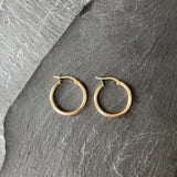 15MM Thing Gold Hoops 9ct Yellow Gold Earrings Hoops