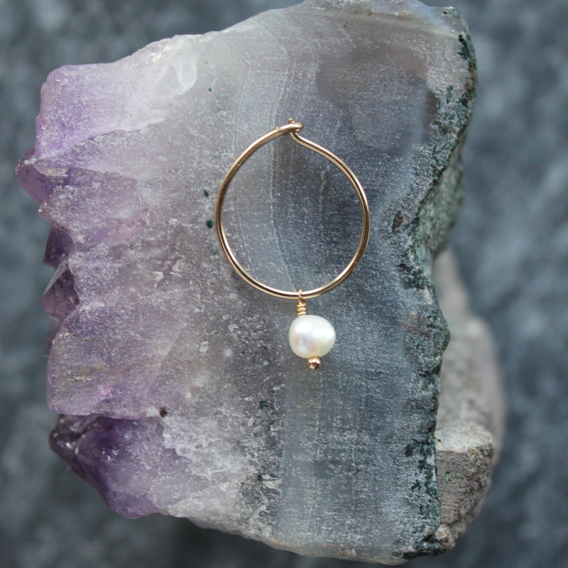 The Small Pearl Hoops