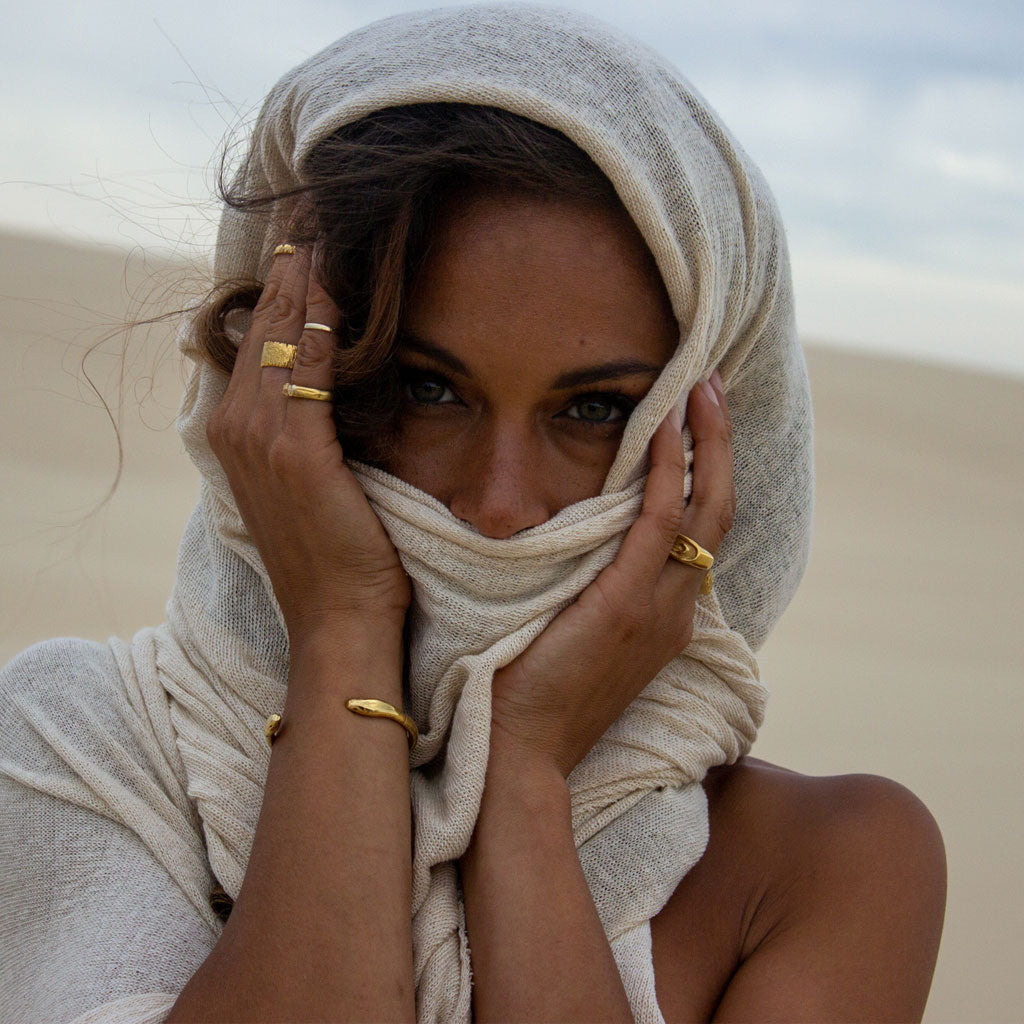 Solid Gold Snake Cuff