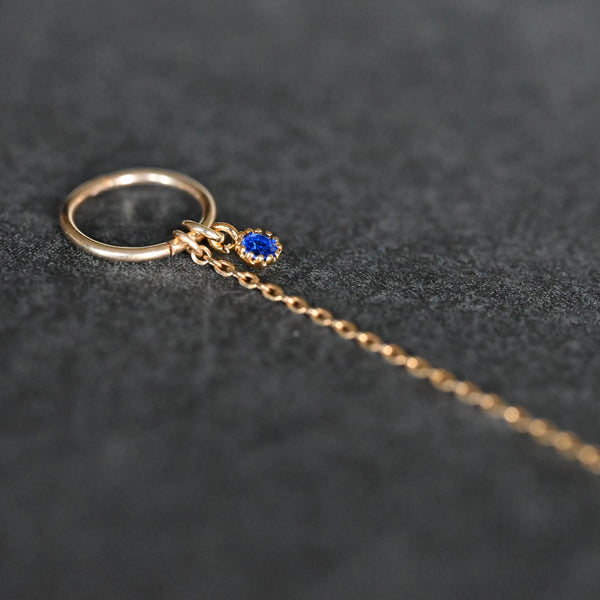 Blue-Sapphire-Gold-Chain-Hoop-Earrings