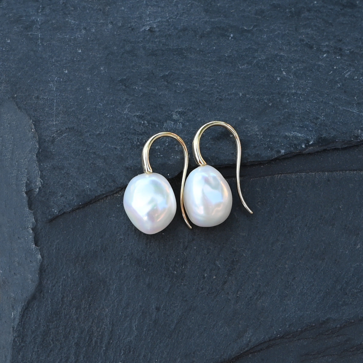 Large Freshwater Pearl Drop Earrings