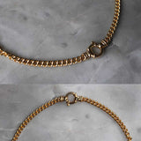 Gold Heirloom Curbed Necklace