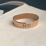 Rose Gold Personalised Initials Ring
