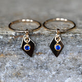 The Sapphire Gold Hoops