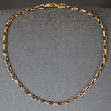   Solid-Gold-9ct-9k-Cleopatras-Yello-Gold-Oval-Belcher-Cut-Chain-Bracelet-for-men-women